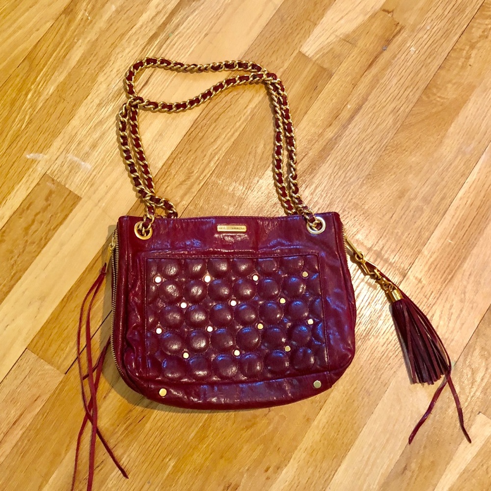 Rebecca Minkoff leather bag with gold studs